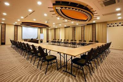 Modern and well equipped conference room in the Hotel Bambara in the Bukk mountains in Hungary - ✔️ Bambara Hotel Felsotarkany**** - African style Wellness Hotel Bambara in the Bukk Hills with budget packages