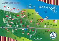 Balatonaliga Club Aliga - la mapa del complejo al lado del Lago Balatón 