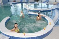 Wellness division med jacuzzi i Aqua Spa Hotel Cserkeszolo