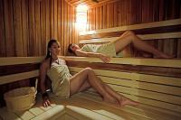 La cabine de sauna finnoise de l'Hôtel Historia Veszprem disponible par des offre promos