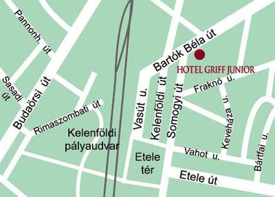Hotel Griff  Junior Budapest - Карта - Отель Грифф Юниор - Hotel Griff Junior - Budapest - Отель Грифф Юниор в Будапешта