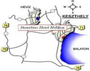 mapa - Hotel Helikon Keszthely - nad Balatonem - ✔️ Hotell Helikon**** Keszthely - Trzygwiazdkowy hotel nad Balatonem