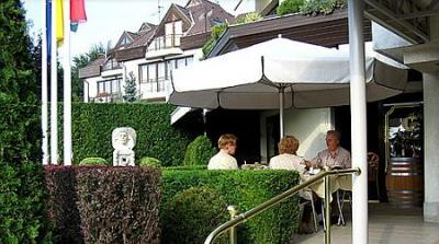 Terasa hotelului Molnar din mediu verde din Budapesta - Hotel Molnar Budapesta - Hotel Molnar Budapest - Hotel frumos şi ieftin în partea Buda a Budapestei