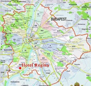 Kaart van het driesterren Hotel Regina - Boedapest - Hotel Regina Budapest - Boedapest Hotels