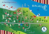 Club Aliga Hotel Balatonaliga - Mapa kompleksu plażowego w Balatonvilagos