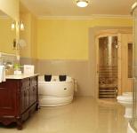 Suite con jacuzzi y sauna en Szilvasvarad - Hotel Castillo La Contessa  - baño