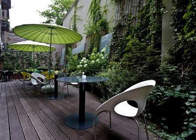 Terrazza dell'Hotel Lanchid 19 - design hotel a Budapest - hotel a 4 stelle vicino alla Funicolare del Castello - Lánchíd 19 Hotel**** Budapest - design hotel Budapest