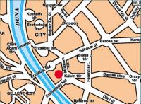 Kaart van Hotel Mercure Budapest in de binnenstad